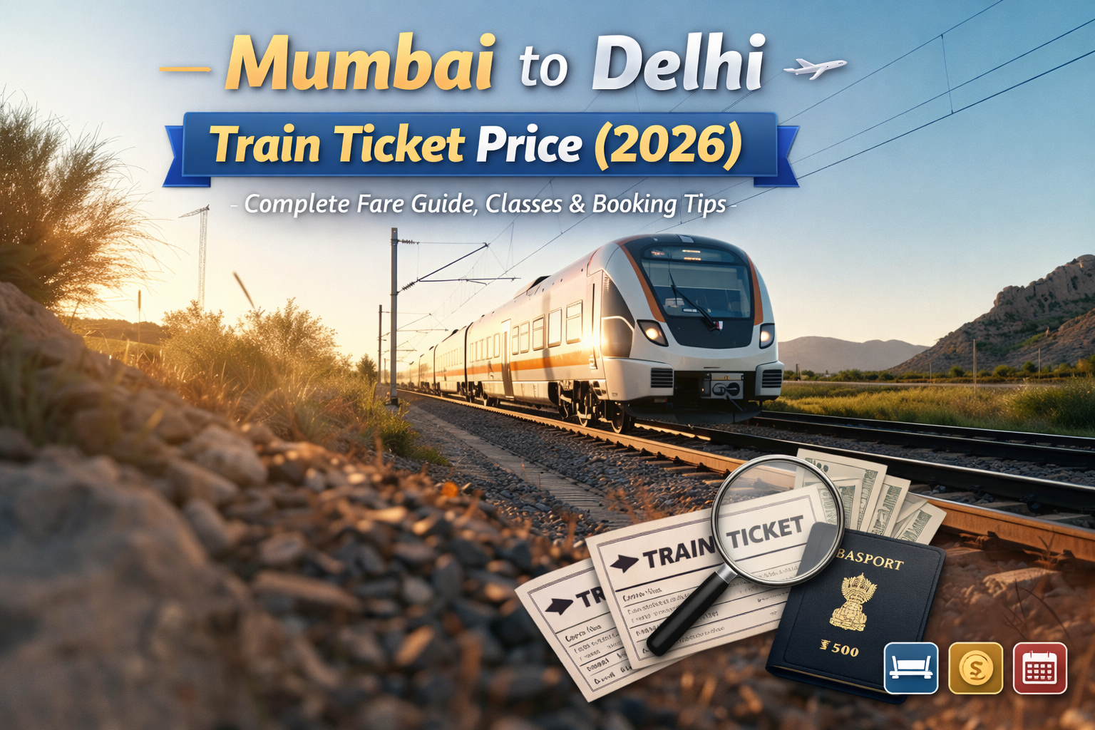 Mumbai to Delhi Train Ticket Price (2026) – Complete Fare Guide, Classes & Booking Tips