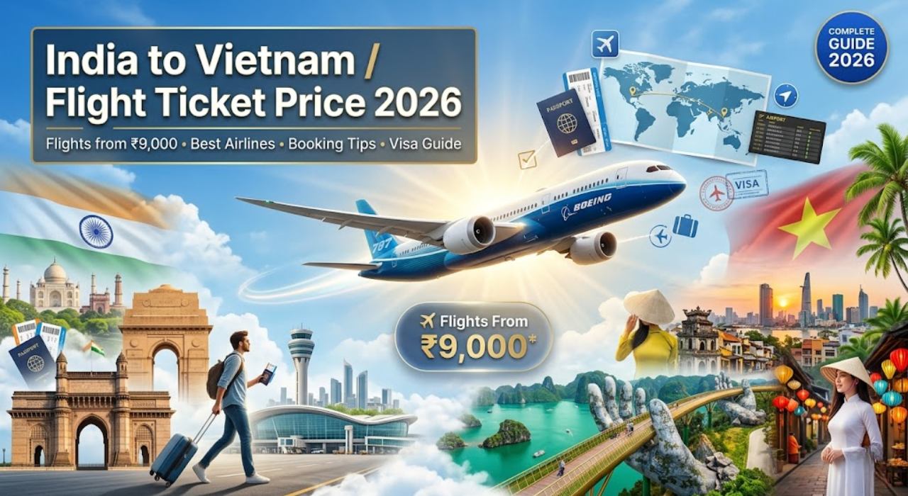 India to Vietnam Flight Ticket Price, Fare, Airlines & Booking