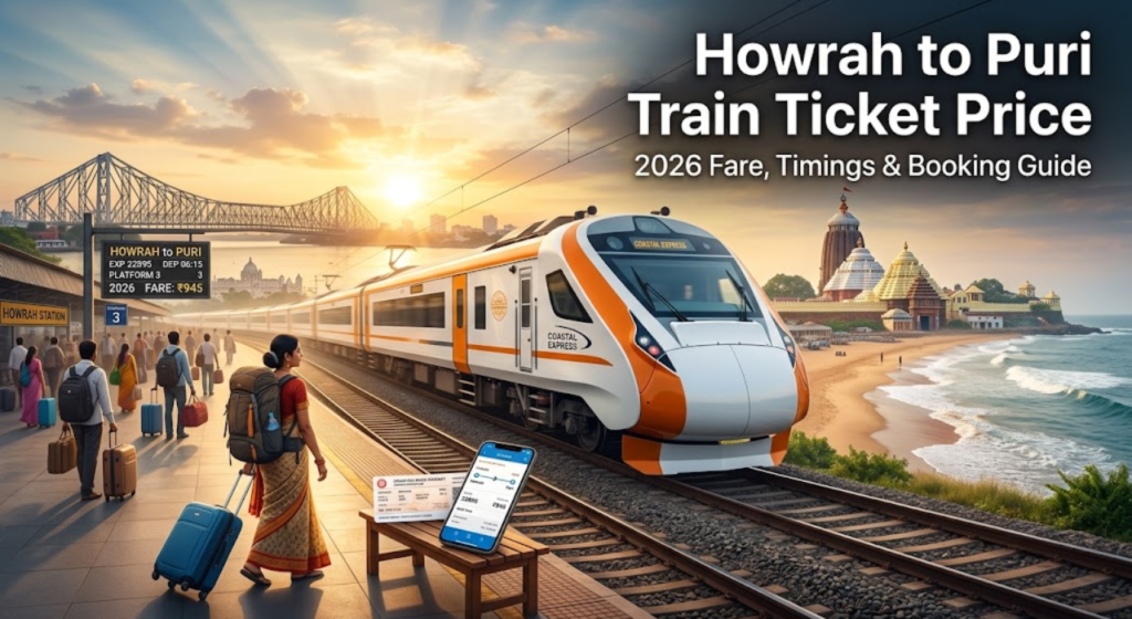 Howrah to Puri Train Ticket Price